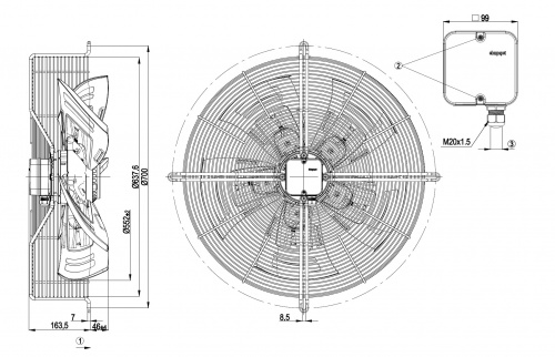 Осевой вентилятор ebmpapst S6D560AJ0302