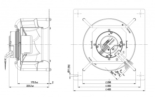 Центробежный вентилятор ebmpapst K3G280RO18A2