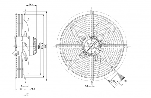 Осевой вентилятор ebmpapst S2D300AP0230