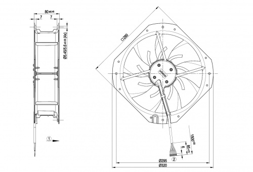 Осевой вентилятор ebmpapst W2D250HI0205