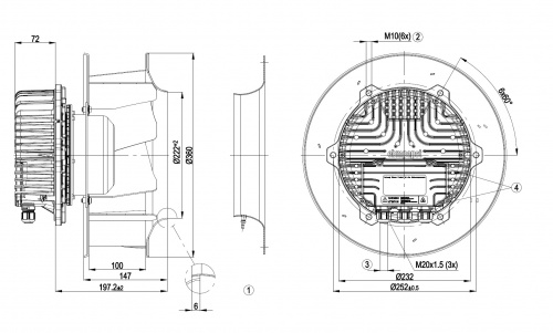 Центробежный вентилятор ebmpapst R3G310AX5421