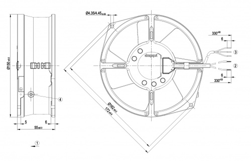 Осевой вентилятор ebmpapst W2S130AA0387