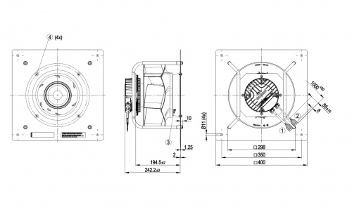 Центробежный вентилятор ebmpapst K3G280PR03H2