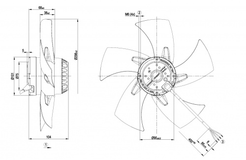 Осевой вентилятор ebmpapst A2E300AP0202