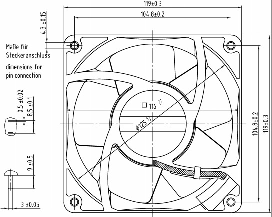 Вентилятор компактный ebmpapst 4650 N