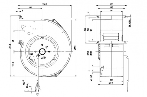 Центробежный вентилятор ebmpapst G2E160AY4701