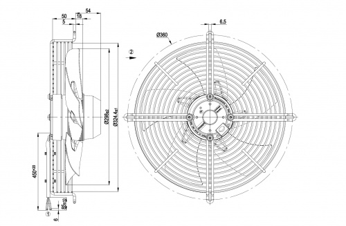 Осевой вентилятор ebmpapst S2E300AP0231