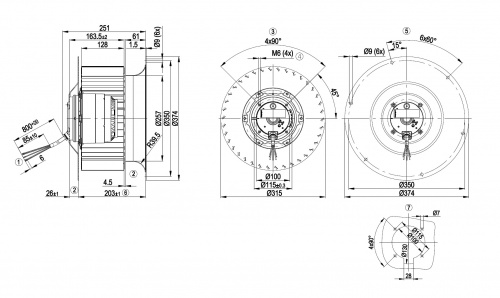 Центробежный вентилятор ebmpapst R6D310CG0301