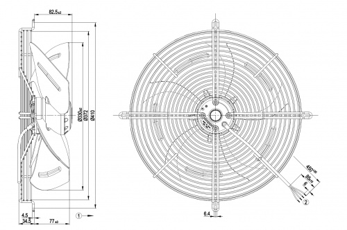 Осевой вентилятор ebmpapst S4E330BP1831