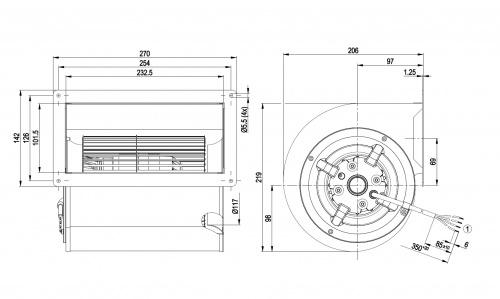 Центробежный вентилятор ebmpapst D2E146AA0343