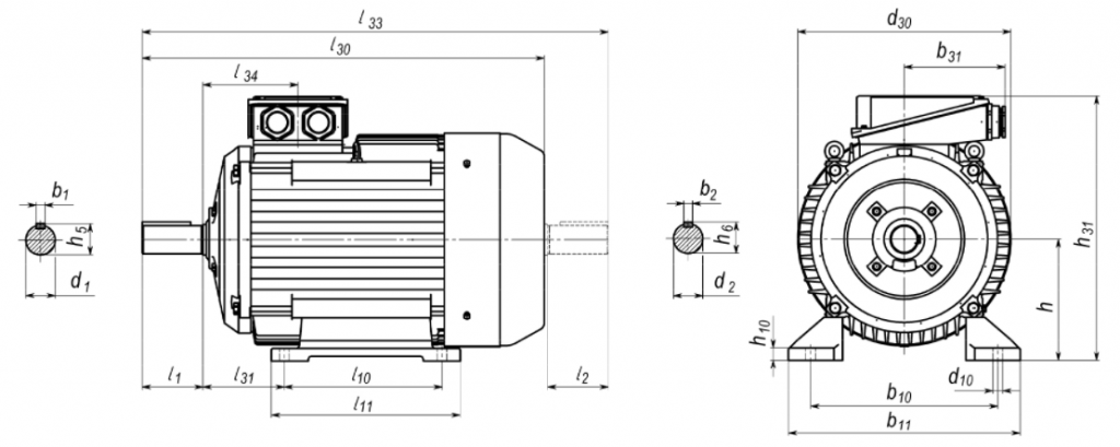 Монтажное исполнение IM 1001 A71B4 Монтажное исполнение IM 1001 A71B4.png
