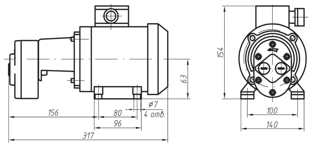 Габаритные размеры агрегатов БГ11-11Б, БГ11-11А, БГ11-11.png