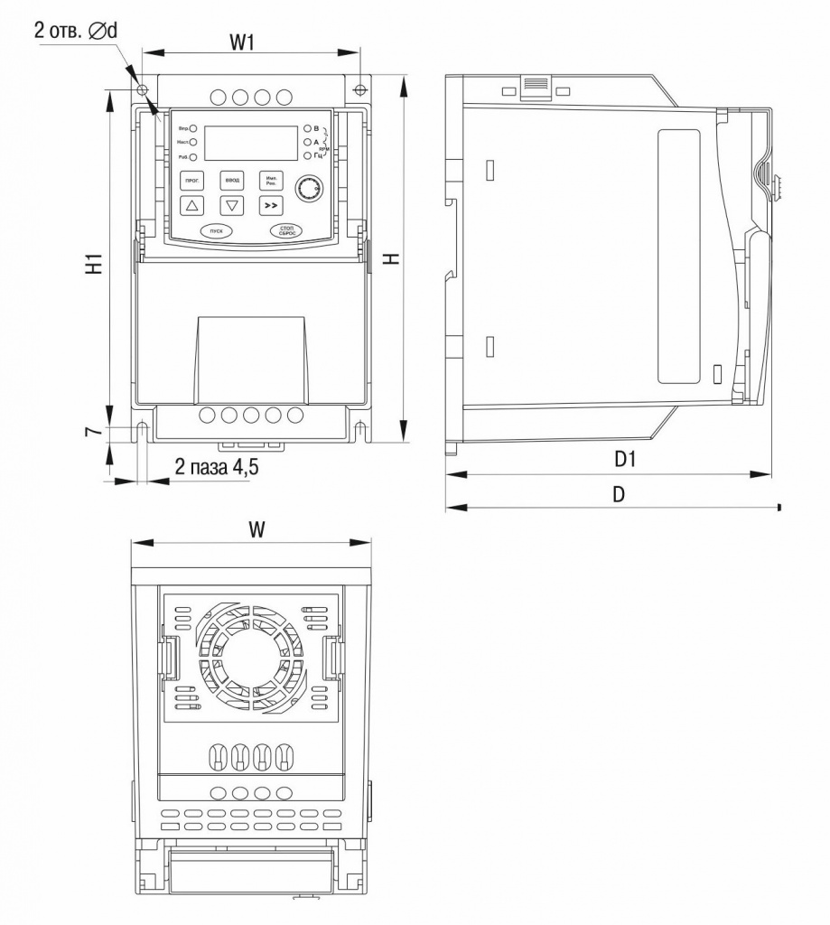 Преобразователь частоты CONTROL-A310 220В, 3Ф 0,4 kW 2A купить в Санкт ...
