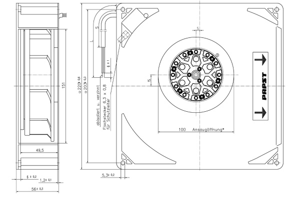 Вентилятор компактный ebmpapst RG 160-28/06 S