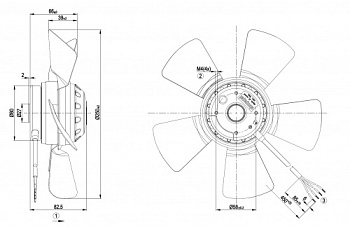 Осевой вентилятор ebmpapst A2D250AA2651