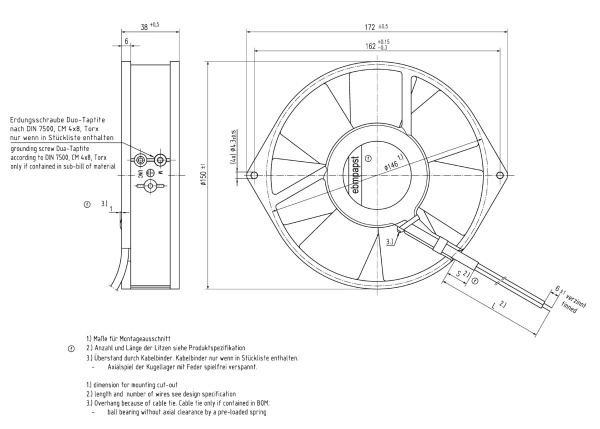 Вентилятор компактный ebmpapst 7112 NR