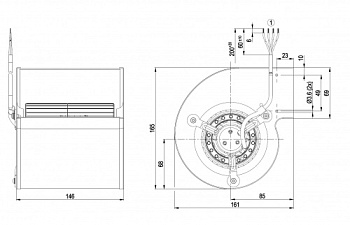 Центробежный вентилятор ebmpapst D2E097BI5602