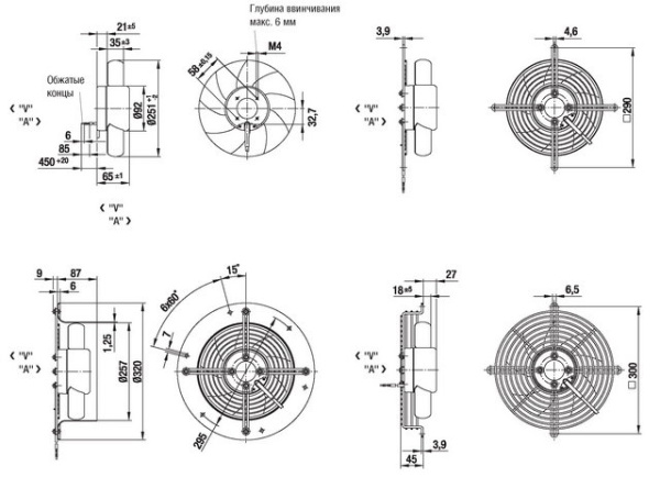 Осевой вентилятор ebmpapst A1G250AH3752
