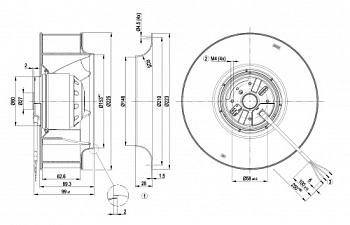 Центробежный вентилятор ebmpapst R2E225BD9264