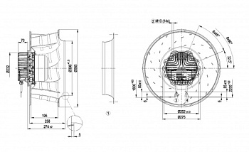 Центробежный вентилятор ebmpapst R3G560AG2107