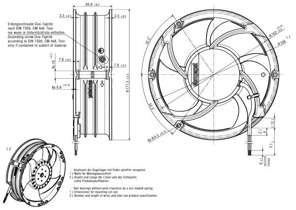 Вентилятор компактный ebmpapst 6314/2 TDHHPU-052