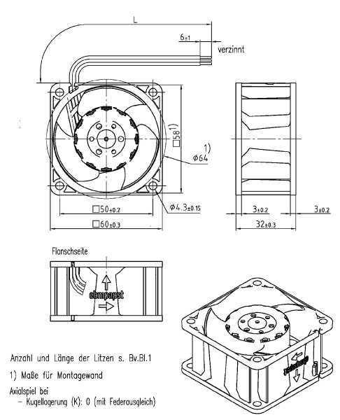 Вентилятор компактный ebmpapst 612 JH