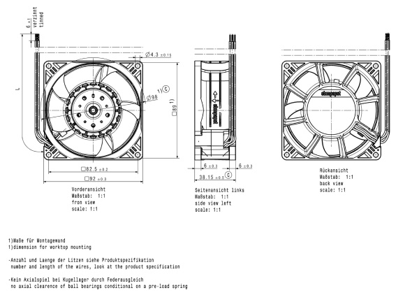 Вентилятор компактный ebmpapst 3218 J/2 H3