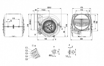 Центробежный вентилятор ebmpapst D1G146HS0104