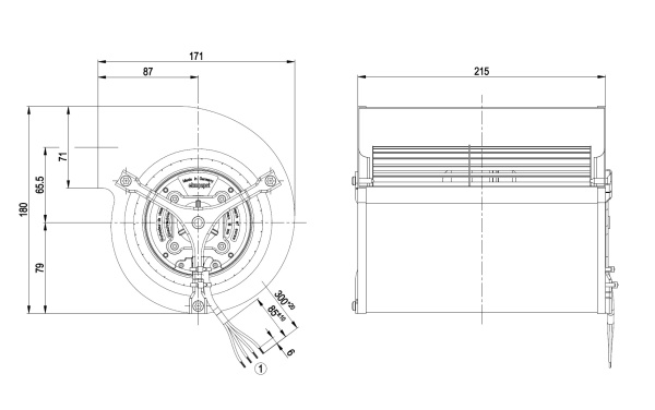 Центробежный вентилятор ebmpapst D1G133AB3952