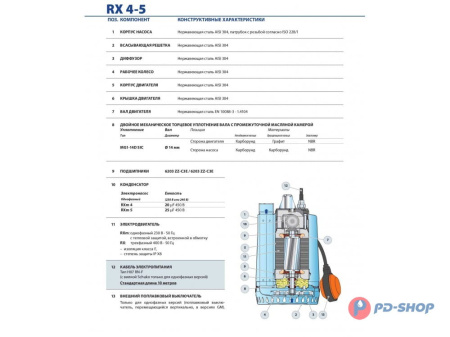 Насос дренажный Pedrollo RX 2