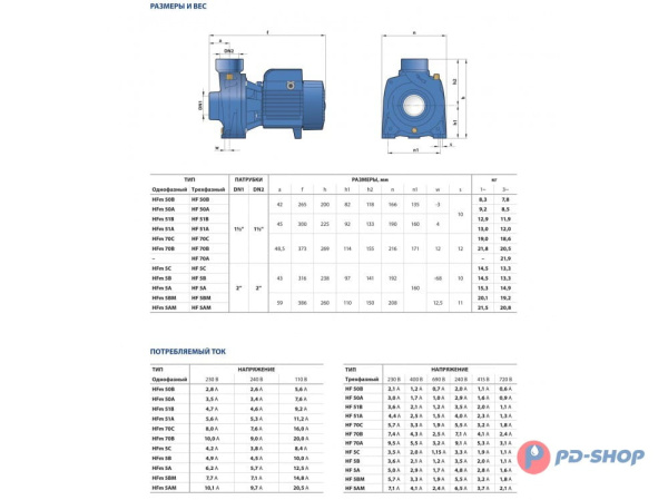 Насос центробежный Pedrollo HFm 5A