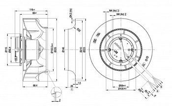 Центробежный вентилятор ebmpapst R3G225RH1901
