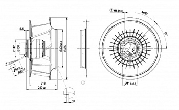 Центробежный вентилятор ebmpapst R4E450RH0101