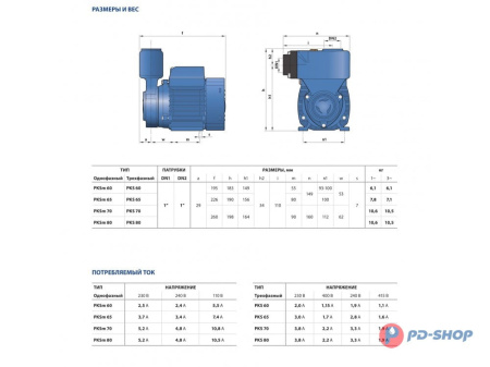 Насос вихревой Pedrollo PKS 70