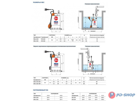 Насос дренажный Pedrollo RX 2/20