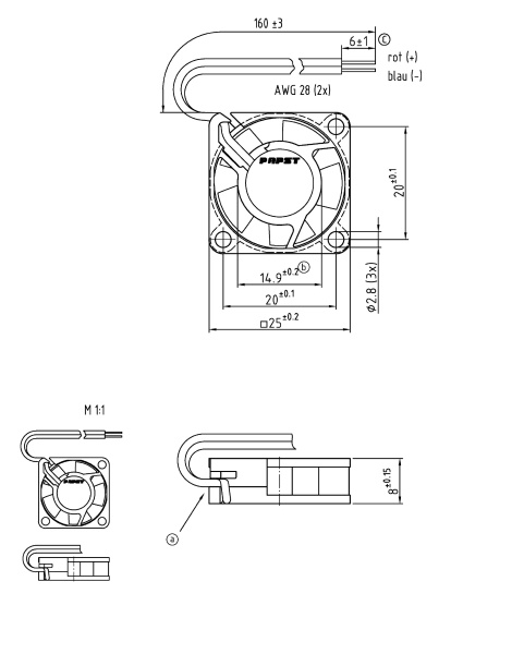 Вентилятор компактный ebmpapst 255/2 N