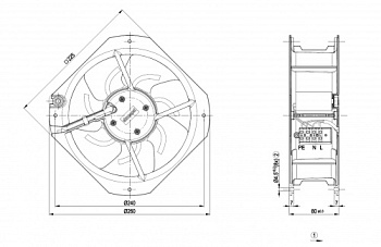 Осевой вентилятор ebmpapst W2E200HK3801