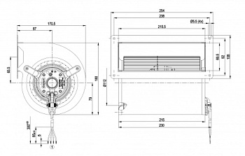 Центробежный вентилятор ebmpapst D4E133AH0158