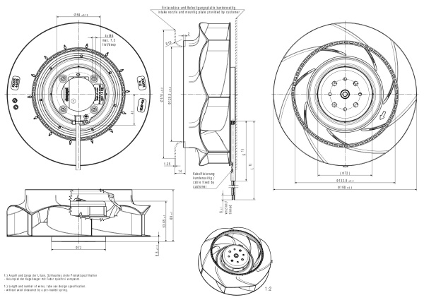 Вентилятор компактный ebmpapst RER 190-39/18/2 TDOR