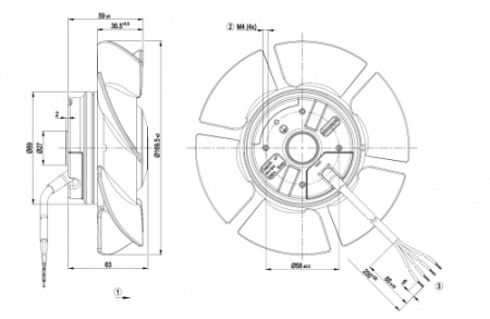 Осевой вентилятор ebmpapst A2E170AF2311