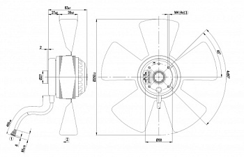 Осевой вентилятор ebmpapst A2D250AA0201