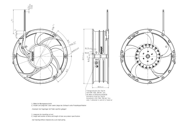 Вентилятор компактный ebmpapst 6318/2 TDH4P