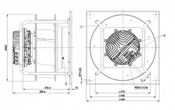 Центробежный вентилятор ebmpapst K3G400AQ2368