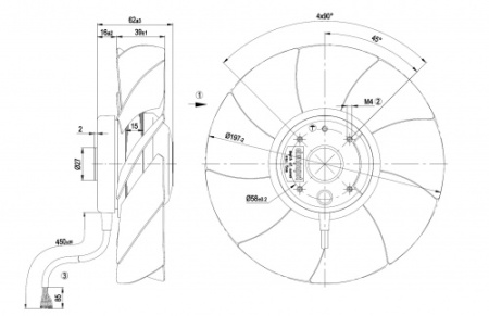 Осевой вентилятор ebmpapst A2D200AI1801