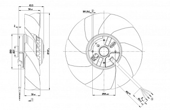 Осевой вентилятор ebmpapst A2E200AH3801