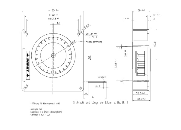 Вентилятор компактный ebmpapst RG 90-18/12 N
