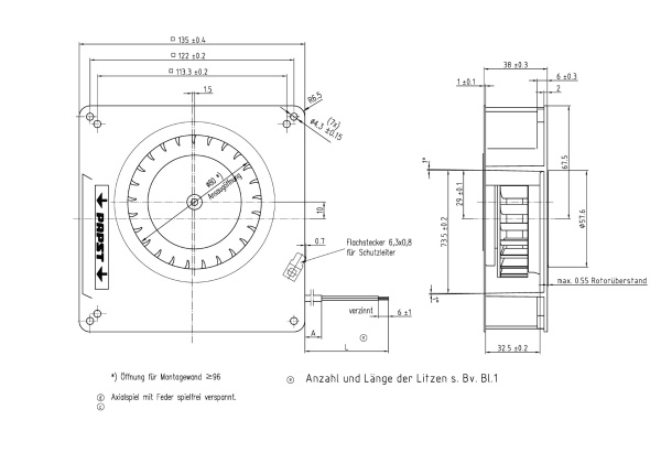 Вентилятор компактный ebmpapst RG 90-18/06