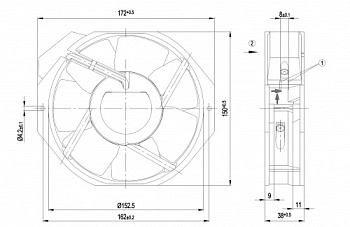 Осевой вентилятор ebmpapst W2E142BB0501
