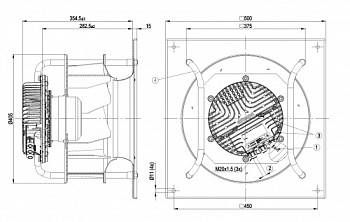 Центробежный вентилятор ebmpapst K3G355AY4322