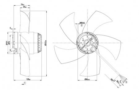 Осевой вентилятор ebmpapst A2E315AP0206